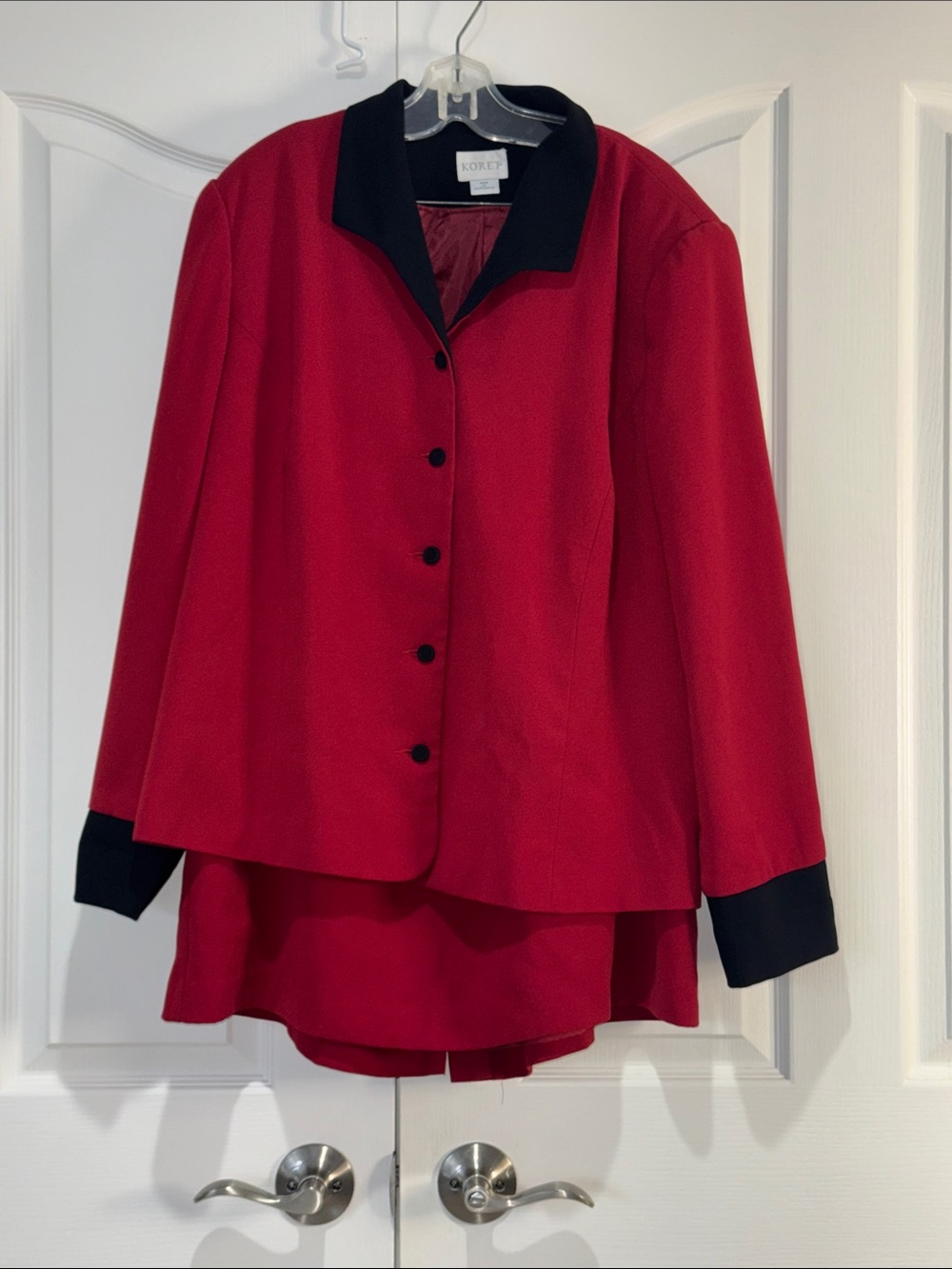 VTG Koret 2-Piece POWER Skirt Suit blazer18W skirt20W stretch waist and pockets
